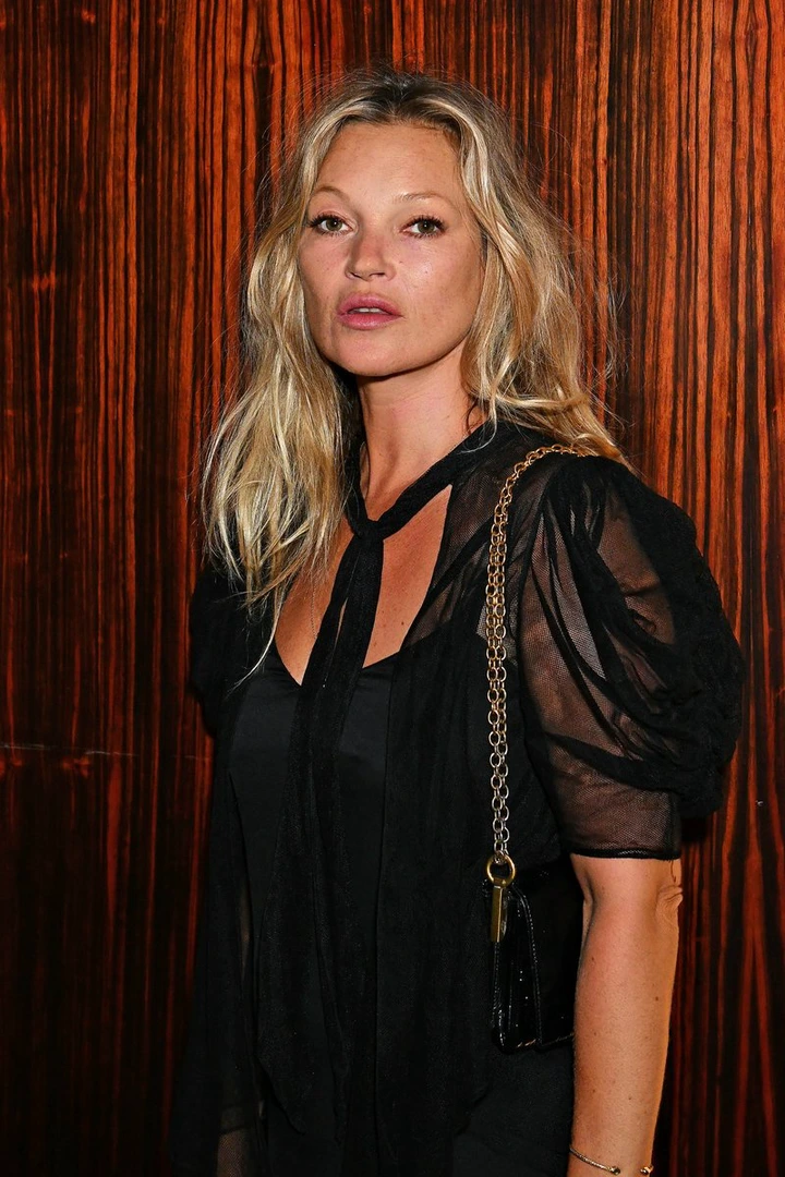 Image may contain Clothing Apparel Sleeve Human Person Kate Moss Long Sleeve Fashion Evening Dress Gown and Robe